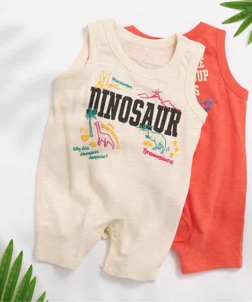 ★SALE★【リンク】恐竜ぷくぷくタンクロンパス