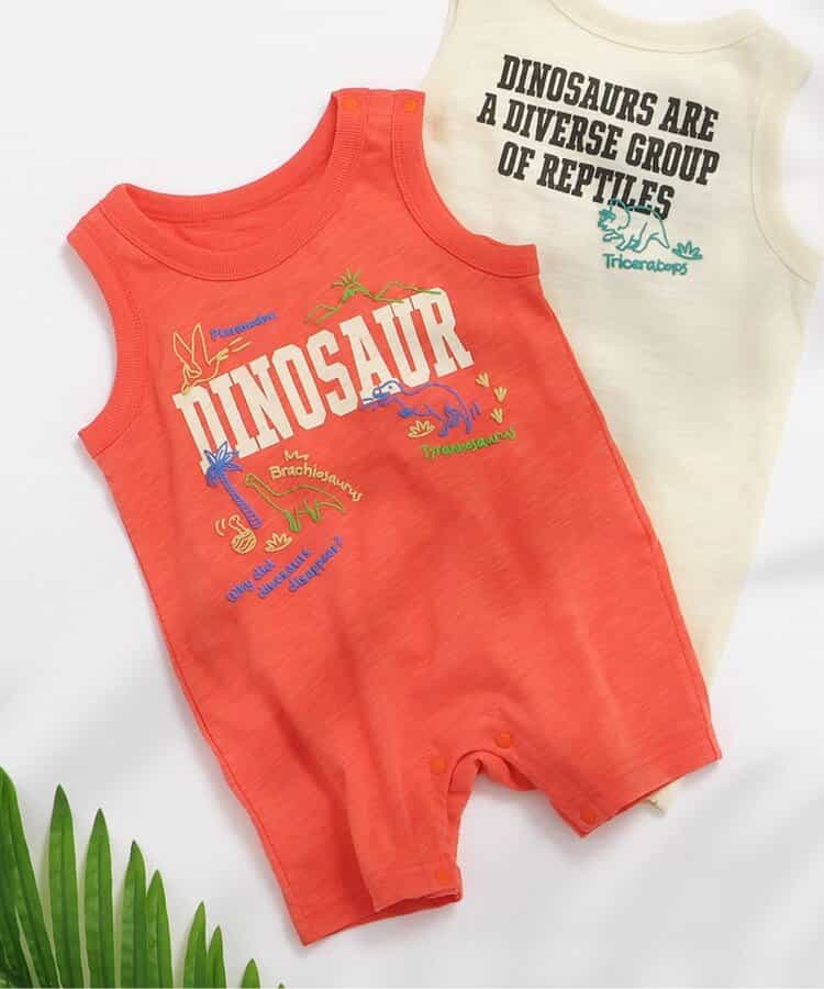 ★SALE★【リンク】恐竜ぷくぷくタンクロンパス