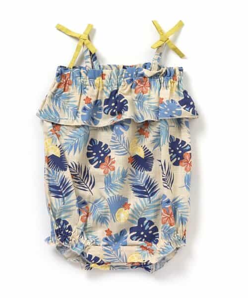 ★SALE★ボタニカル柄ボディーオール