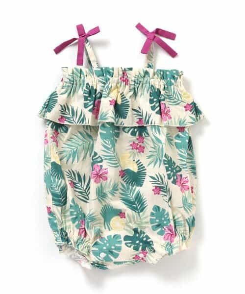 ★SALE★ボタニカル柄ボディーオール