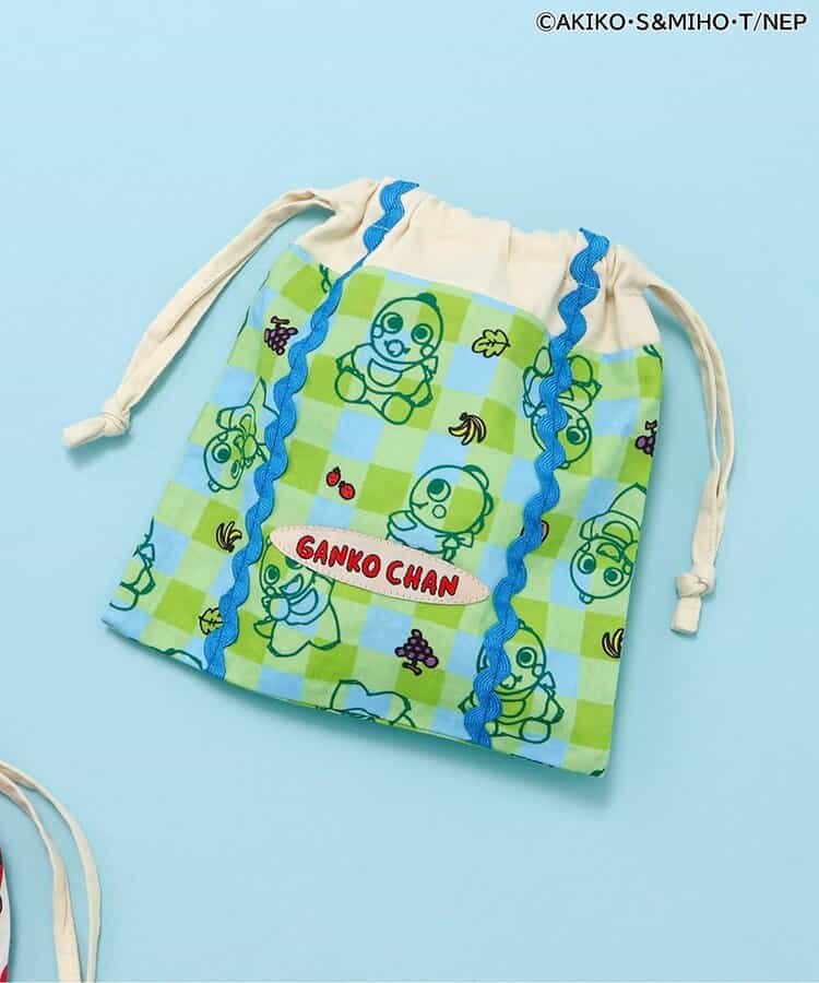 がんこちゃん＆がんペーちゃん 総柄巾着(Sサイズ)