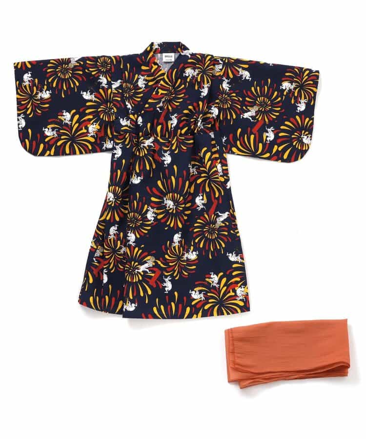 ★SALE★DODコラボ めちゃもえ花火柄すっぽり着られる浴衣（コドモ）