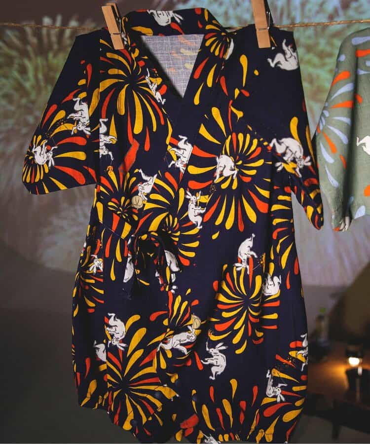 ★SALE★DODコラボ めちゃもえ花火柄甚平ロンパース
