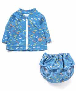 ★SALE★BOYSベビーラッシュガード＆水遊びパンツセット_UVカット