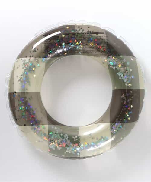 ★SALE★クリアチェック　リングフロート（ラメ）_うきわ