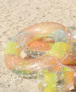 ★SALE★クリアチェック　リングフロート（ラメ）_うきわ