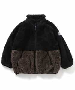 D&G フリースシャツジャケット ブラック　子供　150 F.O.KIDS フリース ジャケット キッズ ボアジャケット 洗える