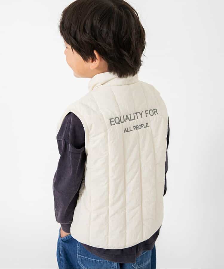 ストライプキルティングベスト