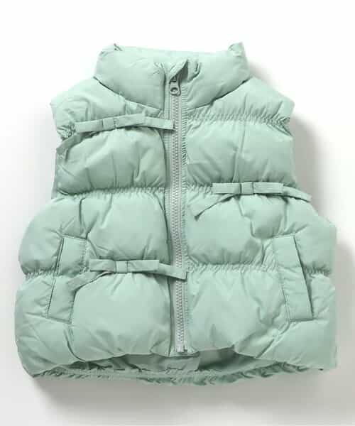 ★SALE★シャーリングリボン中綿ベスト