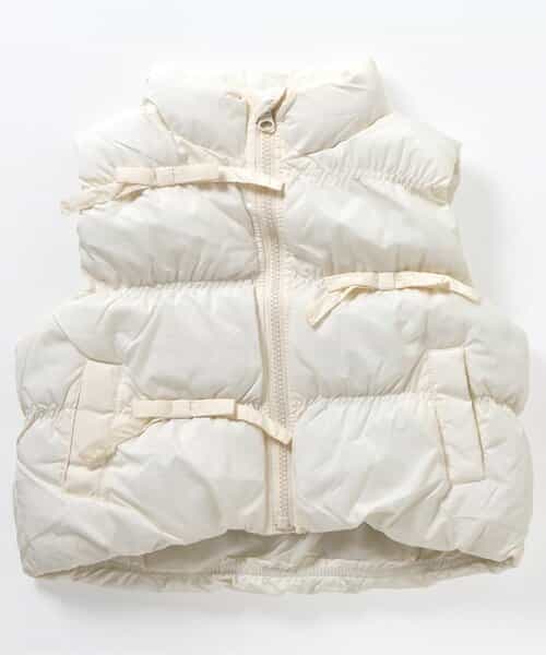 ★SALE★シャーリングリボン中綿ベスト