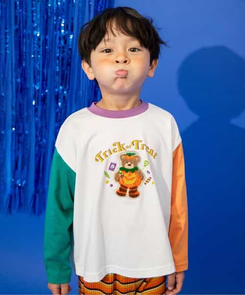 ★SALE★【リンク/ジュニア対応】モチーフ ワッペン長袖Tシャツ