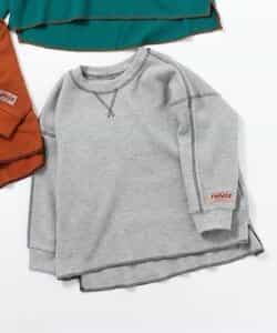 配色ステッチビッグシルエットワッフルTシャツ