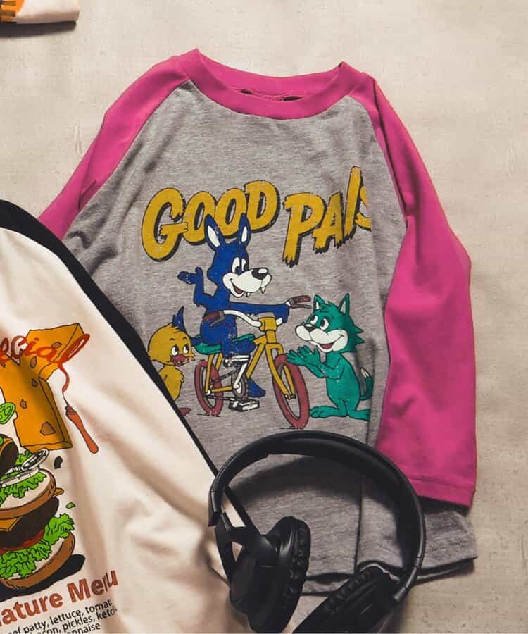 B NEWJACK ラグラングラフィックTシャツ