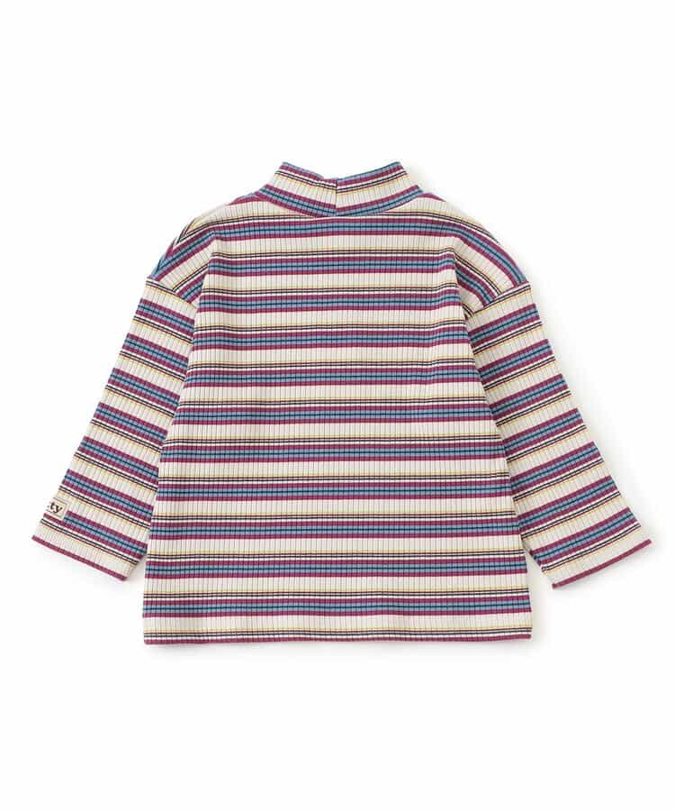 ハイネックリブボーダーTシャツ_948941
