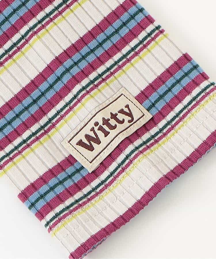 ハイネックリブボーダーTシャツ_948942