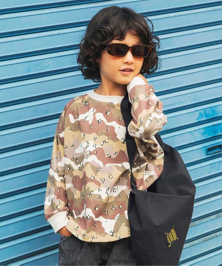 総柄ワッフルTシャツ