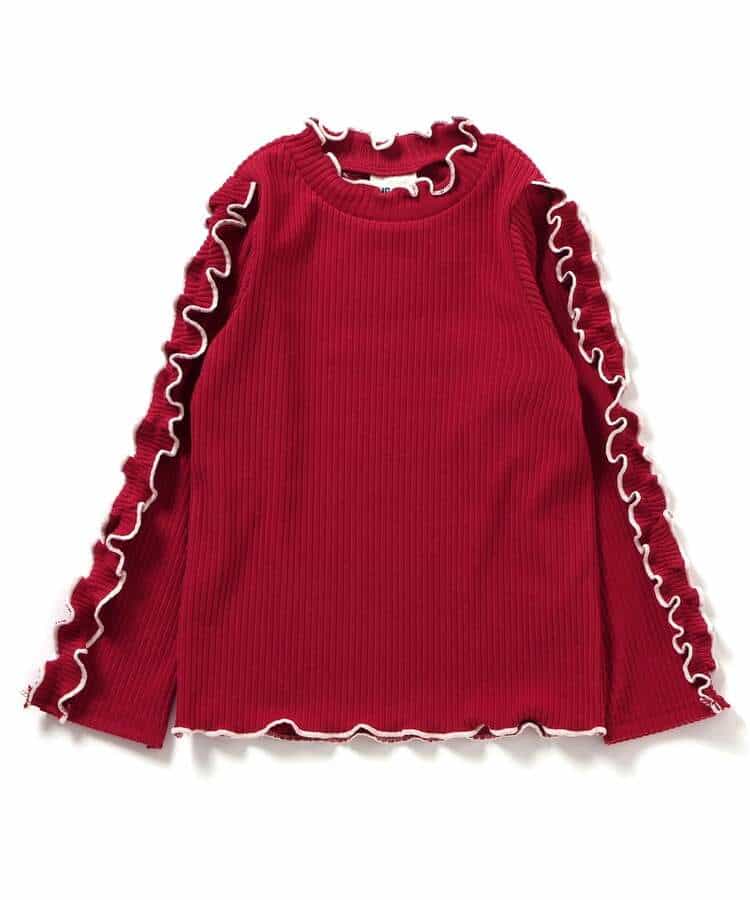 【リンク】袖フリルメロウリブTシャツ_987594