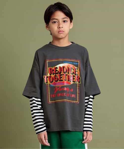 ☆SALE☆WEB限定 レイヤード長袖Tシャツ ジュニア（J406504