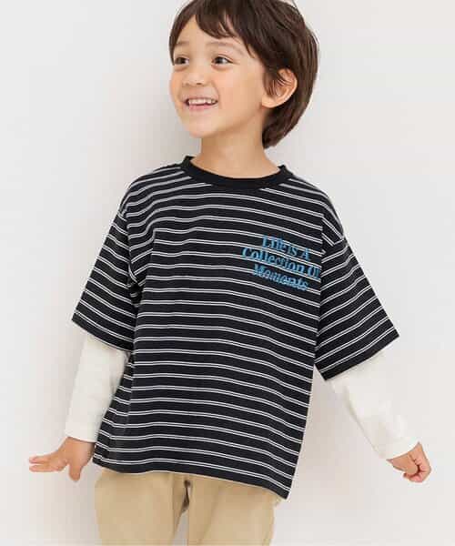 ★SALE★2Pレイヤード風ボーダーロンT