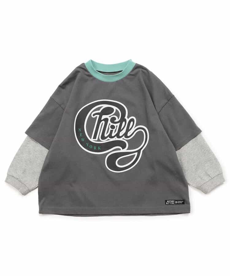 WEB限定 袖レイヤード風ストリートTシャツ