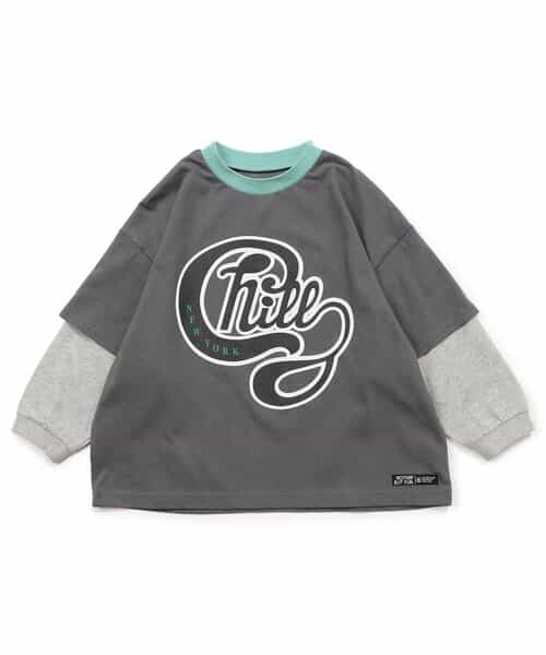 WEB限定 袖レイヤード風ストリートTシャツ