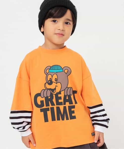 WEB限定 袖レイヤード風ストリートTシャツ