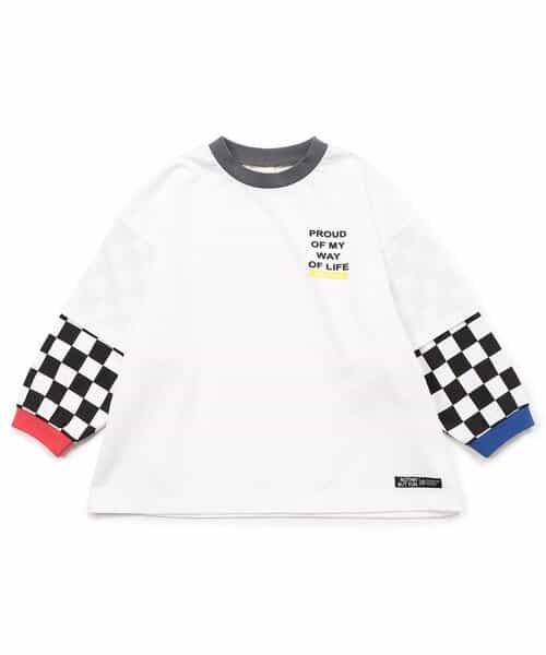 WEB限定 袖レイヤード風ストリートTシャツ