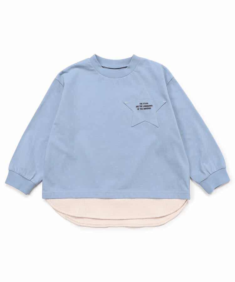 WEB限定 スターポケットレイヤード風Tシャツ