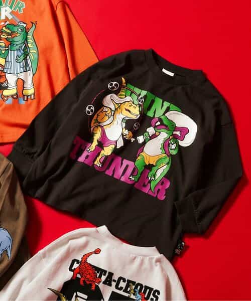 4色4柄ダイナソーバリエーションTシャツ