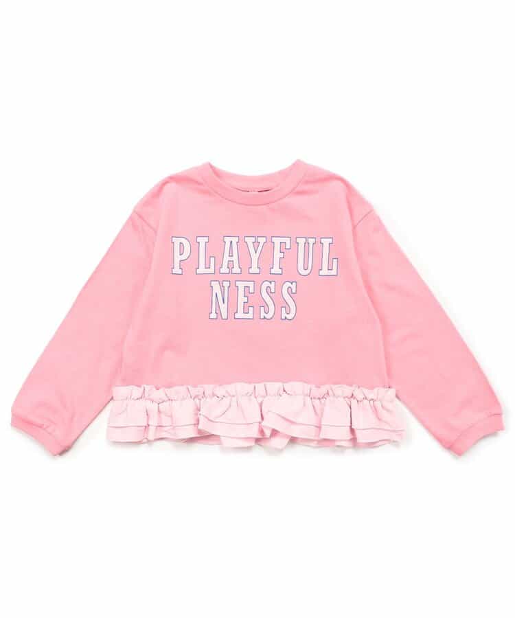 WEB限定 裾フリル長袖Tシャツ