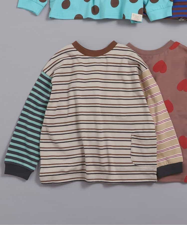 子ども用 多色 宇宙柄 ジャケット、ズボン MAGOT DENIM SHIRT GOTS BON COEUR PINK / コンゲススロイド