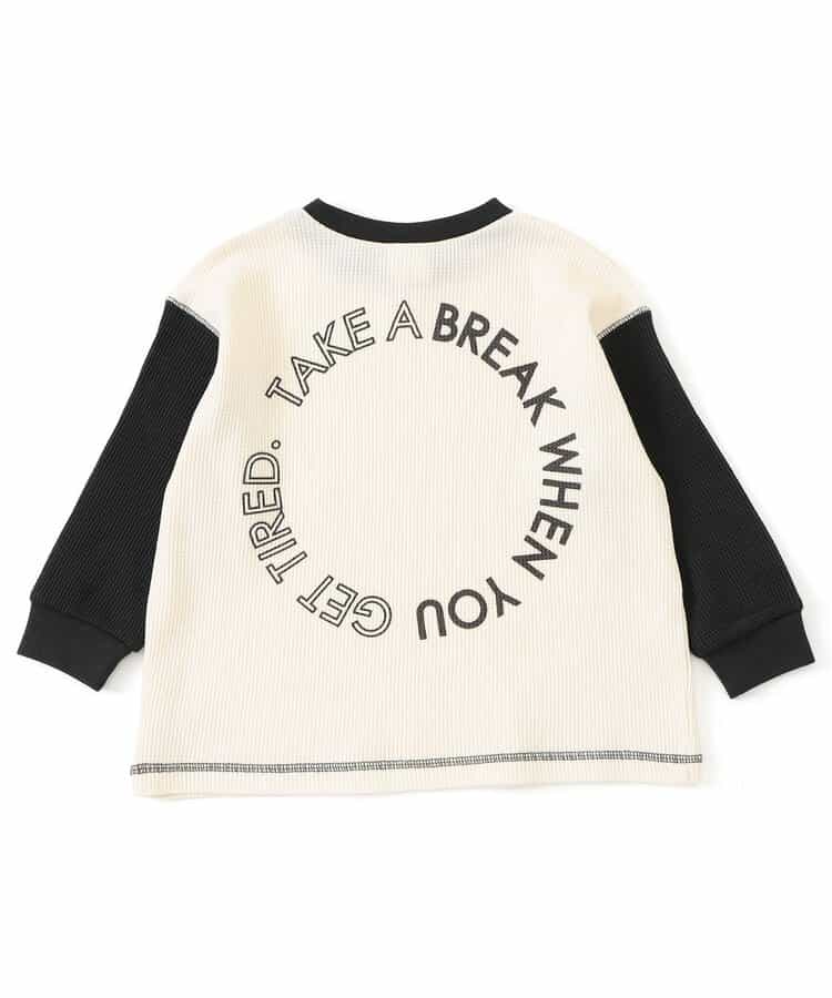 WEB限定  総柄＆ロゴワッフルTシャツ