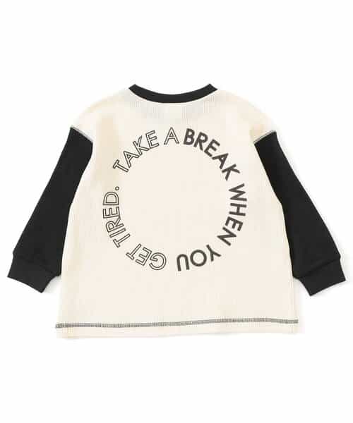 WEB限定  総柄＆ロゴワッフルTシャツ