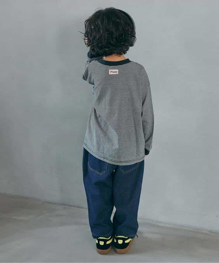 WEB限定  ゆったりシルエット無地・ボーダーTシャツ_946843