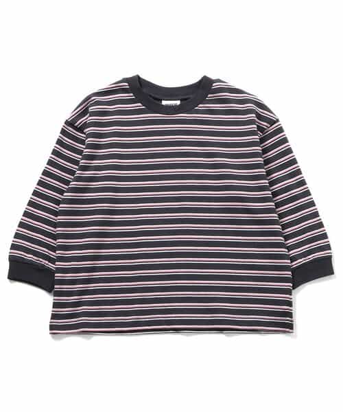 WEB限定  ゆったりシルエット無地・ボーダーTシャツ