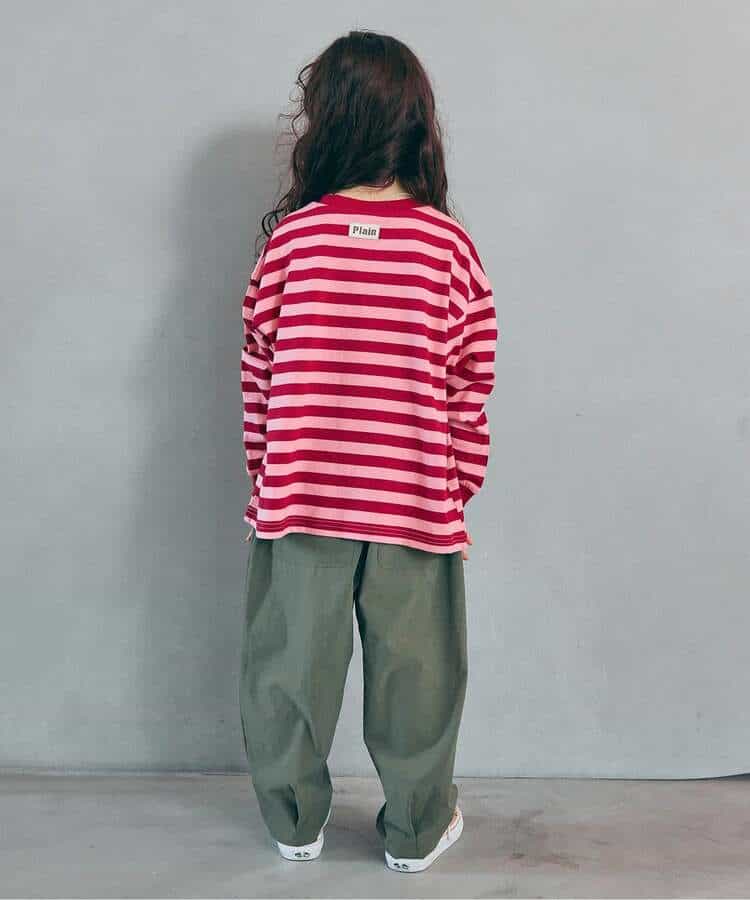 WEB限定  ゆったりシルエット無地・ボーダーTシャツ_946853