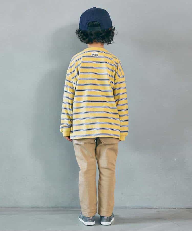 WEB限定  ゆったりシルエット無地・ボーダーTシャツ_946869