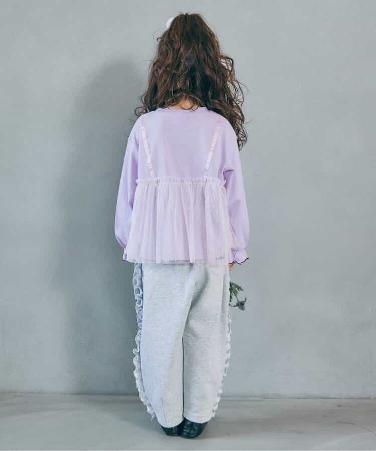 WEB限定  チュールレイヤードTシャツ_940681