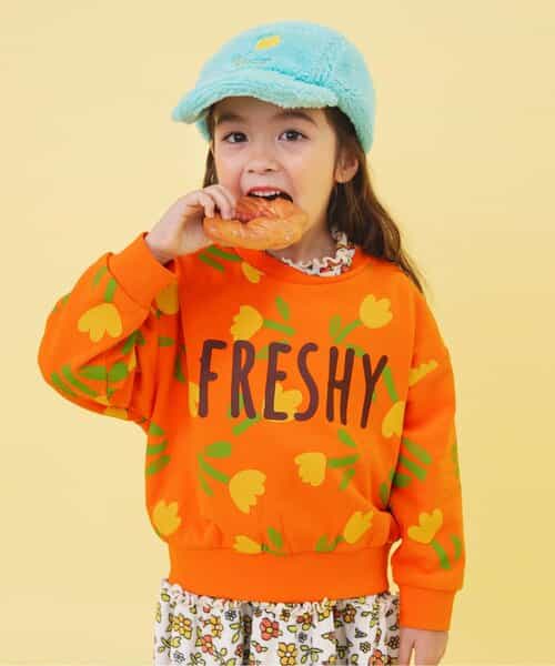 WEB限定  レトロ総柄トレーナー