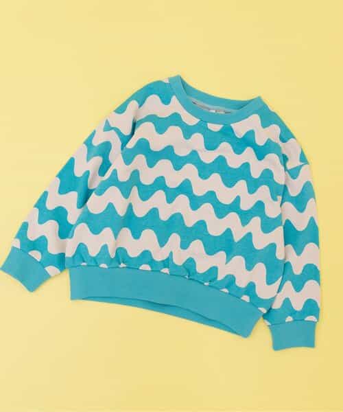 WEB限定  レトロ総柄トレーナー