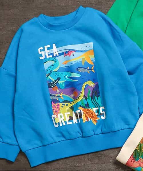 ☆SALE☆大陸と海の恐竜トレーナー（J411724）|BREEZE（ブリーズ）商品 