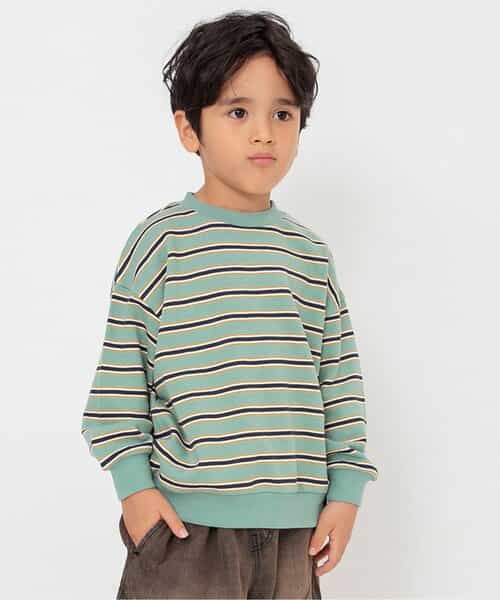 WEB限定 無地ボーダートレーナー