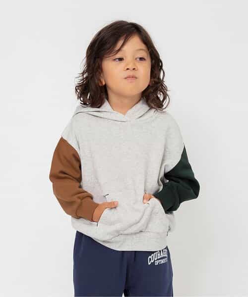 WEB限定 無地ボーダーパーカー