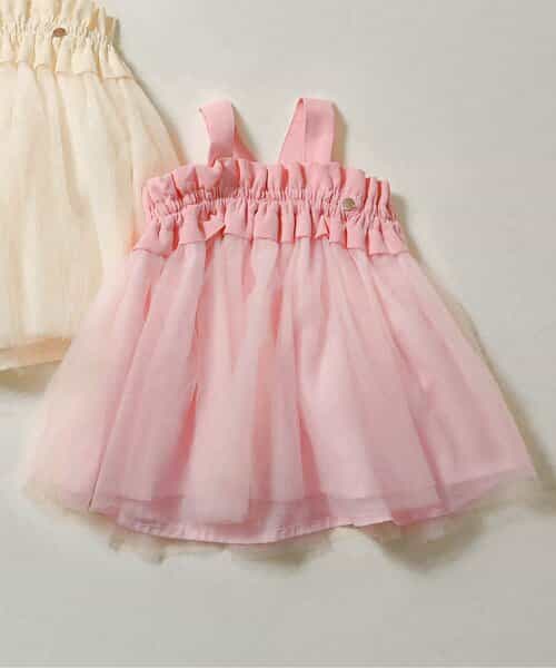 おめかしチュールキャミワンピ