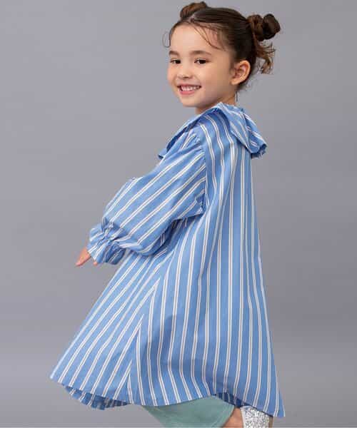 ★SALE★【リンク】ノーカラーシャツワンピース