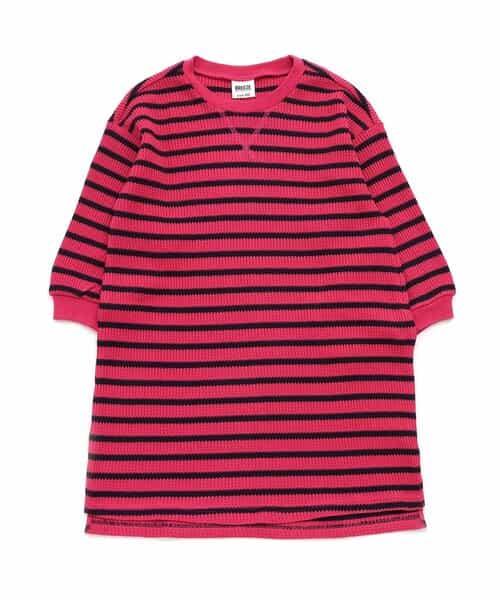 【期間限定特価】 ☆SALE☆WEB限定ワッフルボーダーワンピース（J417934）|BREEZE ワンピース