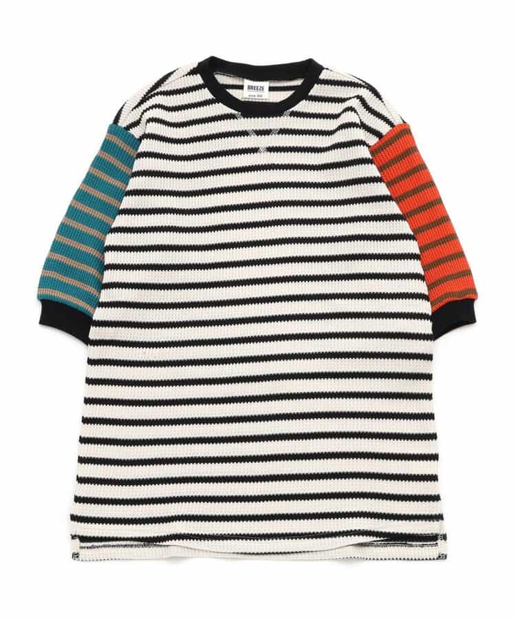 ★SALE★WEB限定ワッフルボーダーワンピース