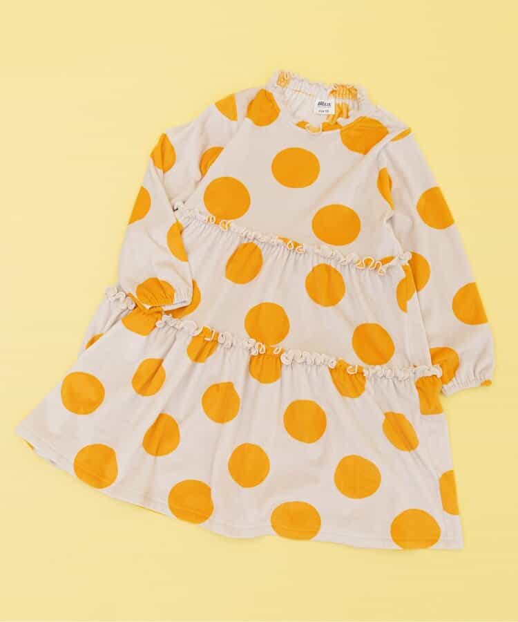 WEB限定  レトロ総柄ベロアワンピース