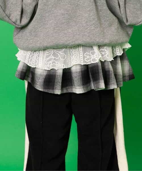 WEB限定  ２wayレイヤードレースミニスカート