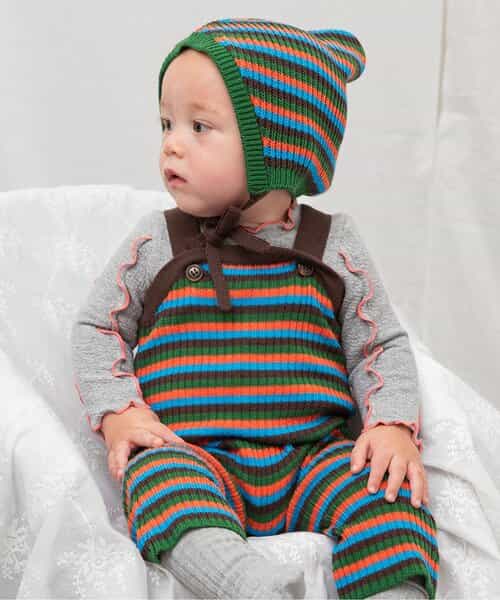 Bpop ニットサロペ